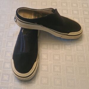 Tommy Hilfiger Black and Cream Slip-On Loafers